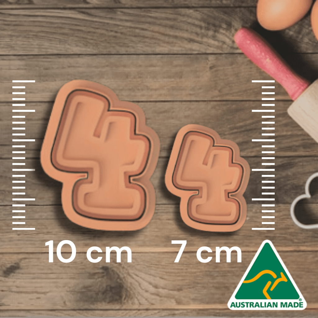 0-8 Basic Number Set Cookie Cutter/Embosser Stamps