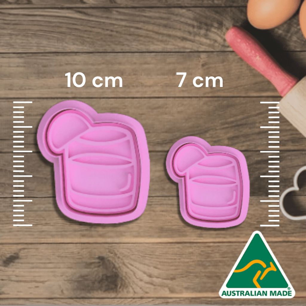 Australian Cookie Cutters Cookie Cutters Adult- Alcohol Spirit Glass Cookie Cutter and Embosser Stamp