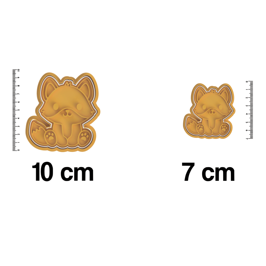 Baby Fox - Cookie Cutter and Embosser Stamp