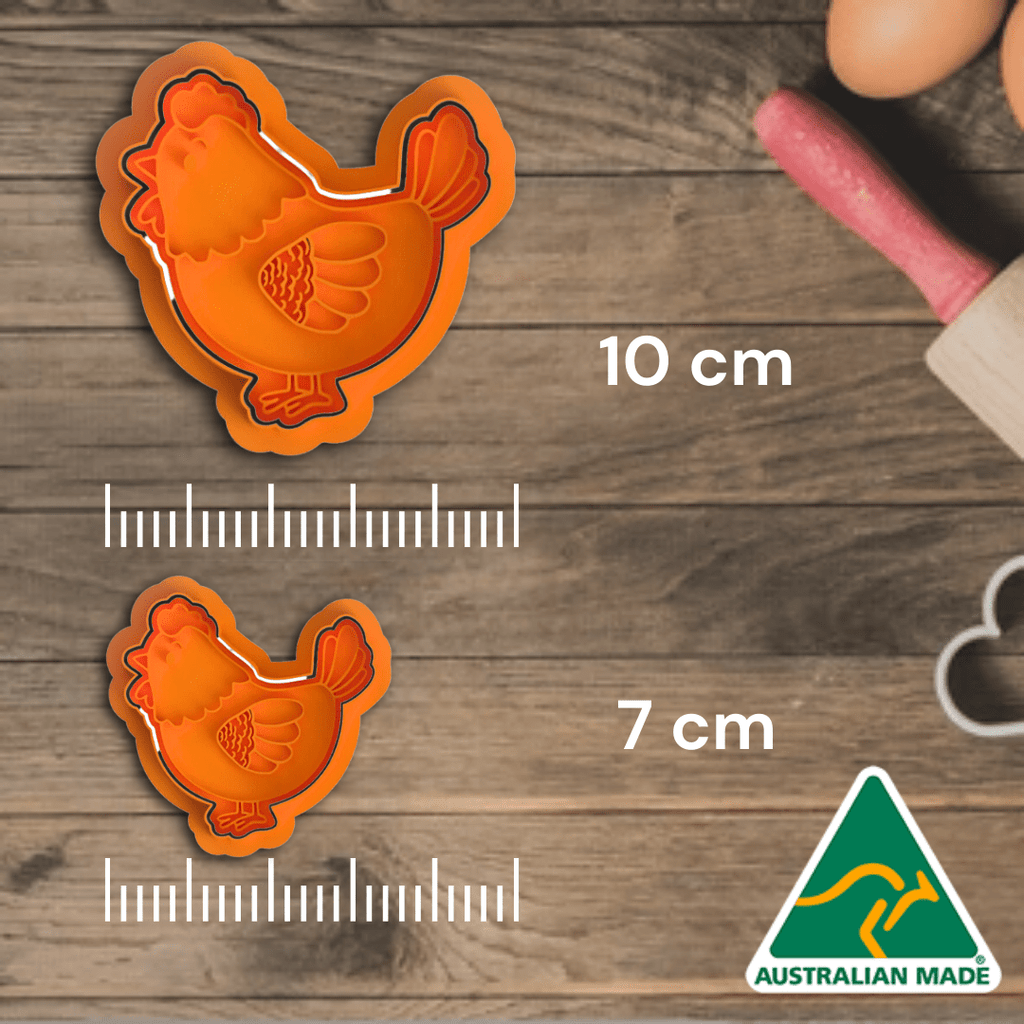 Chicken Body Cookie Cutter and Embosser Stamp