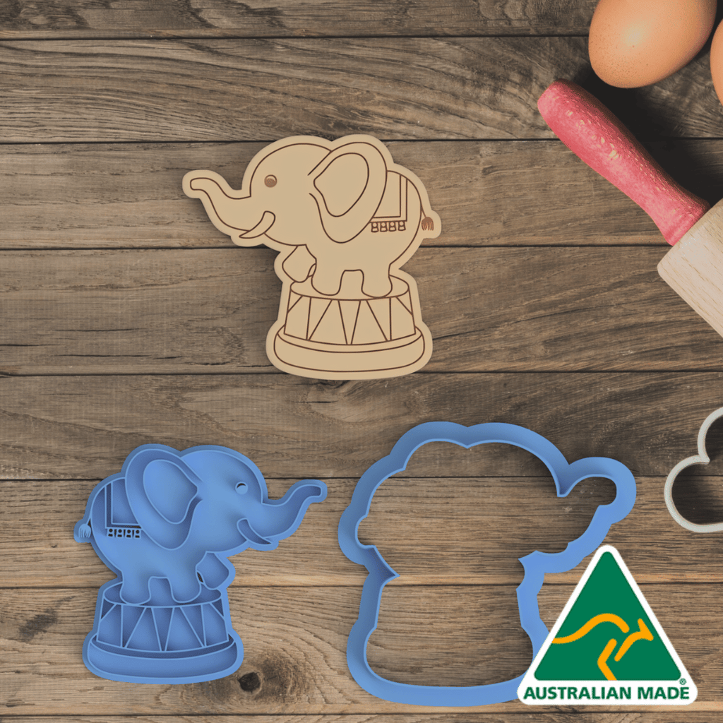 Circus Elephant Cookie Cutter and Embosser Stamp