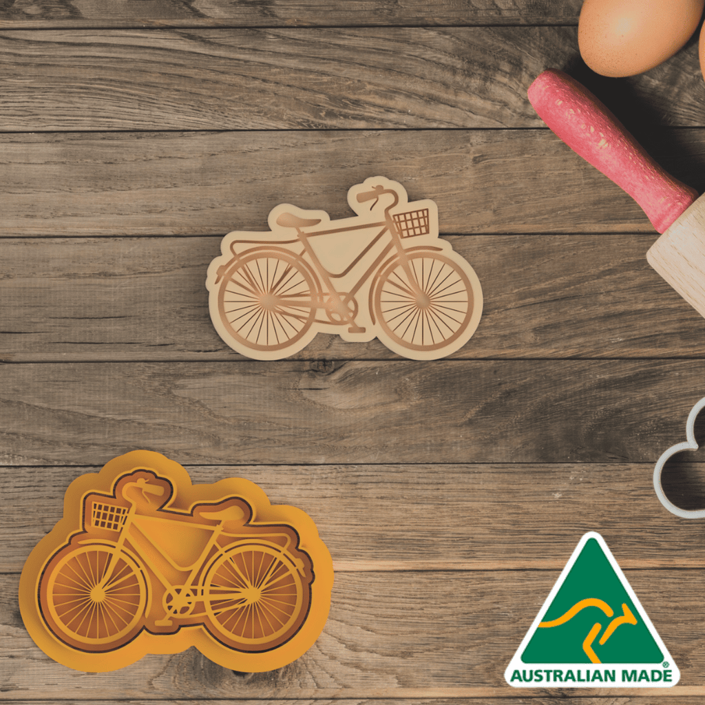 Push Bike Cookie Cutter and Embosser Stamp