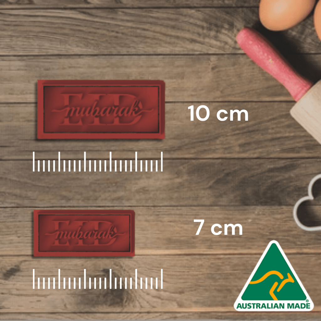 Australian Cookie Cutters Cookie Cutters Eid Mubarak Cookie Cutter and Embosser Stamp