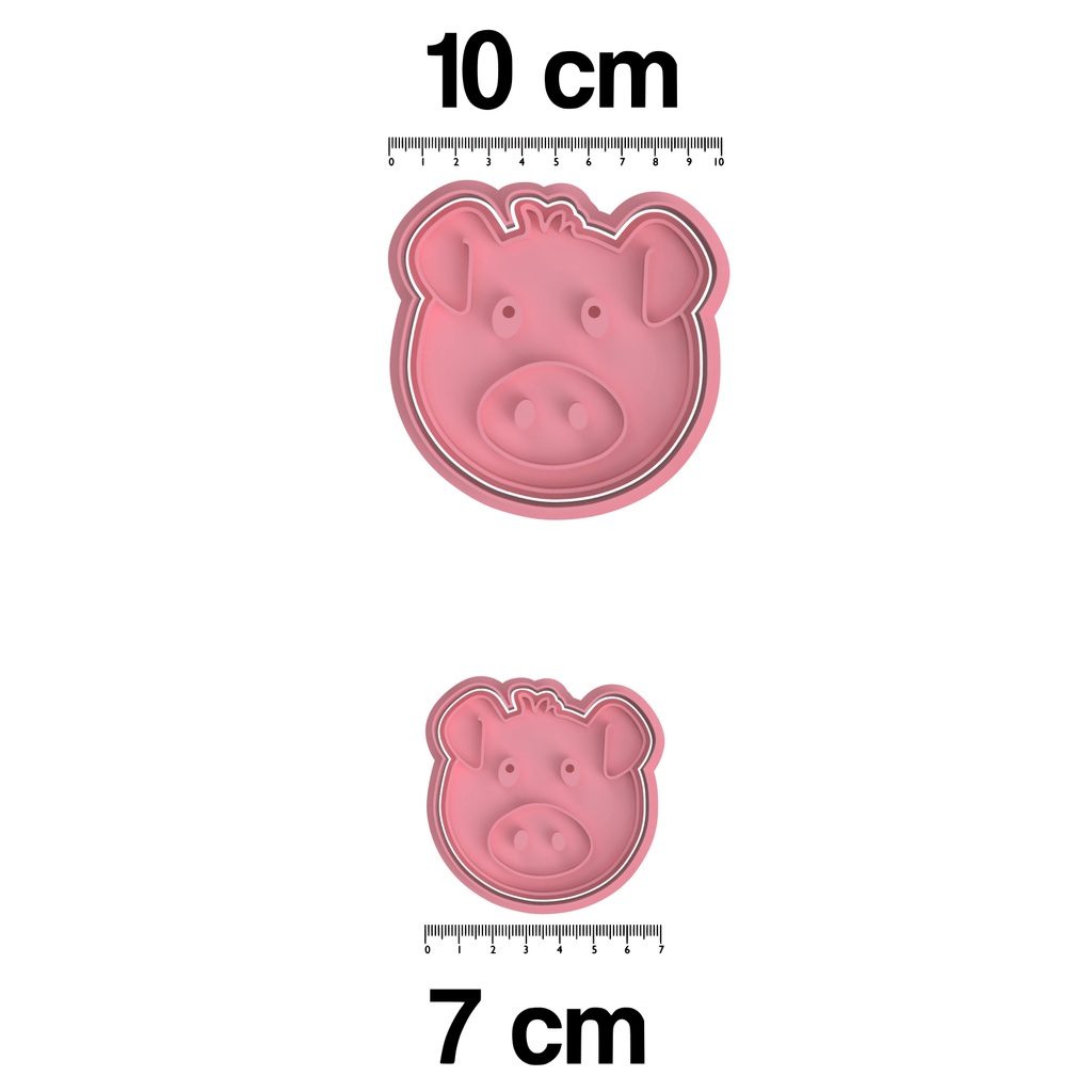 Farm Animals- Pig Cookie Cutter And Embosser Stamp