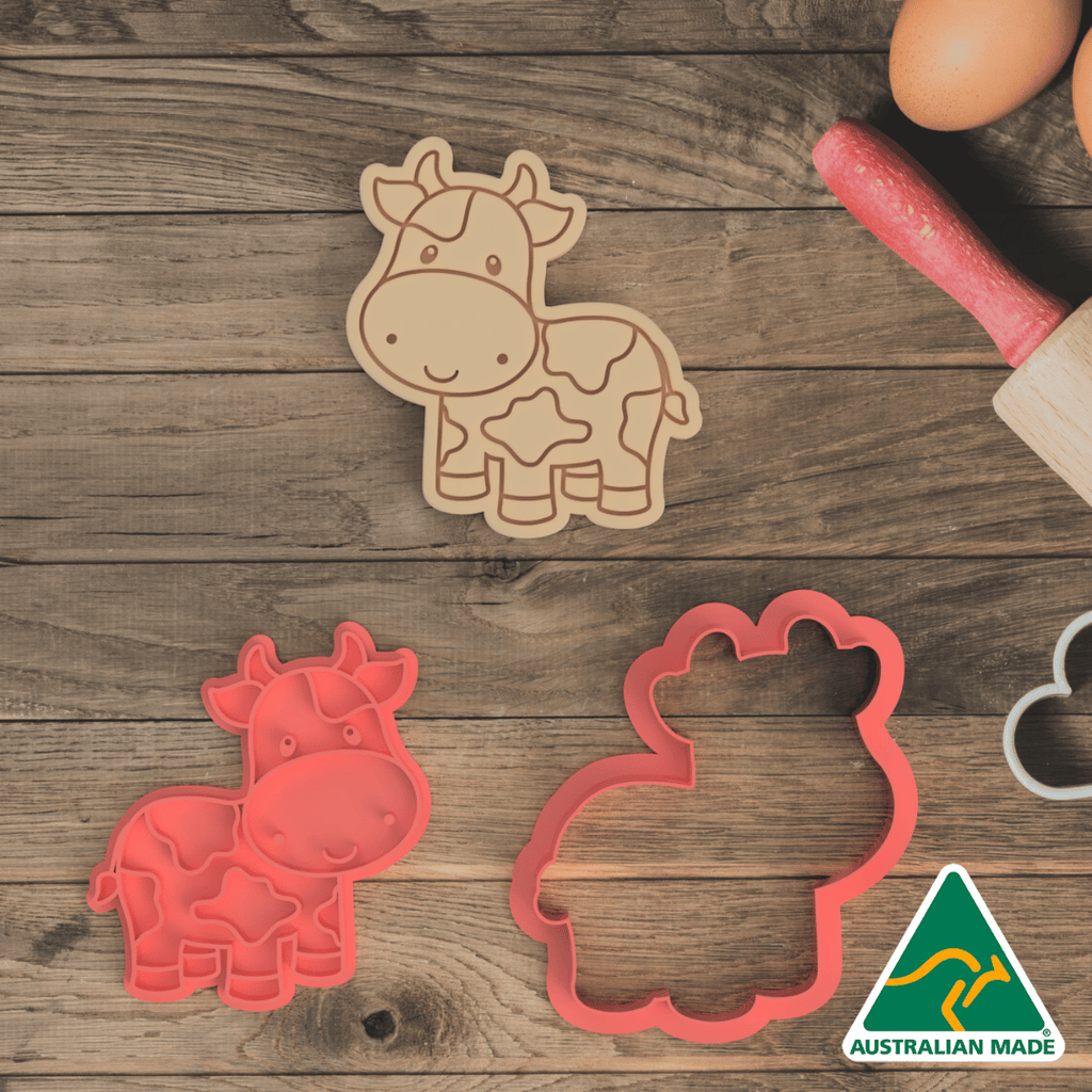 Farm Collection - Cow Body Cookie Cutter and Embosser Stamp