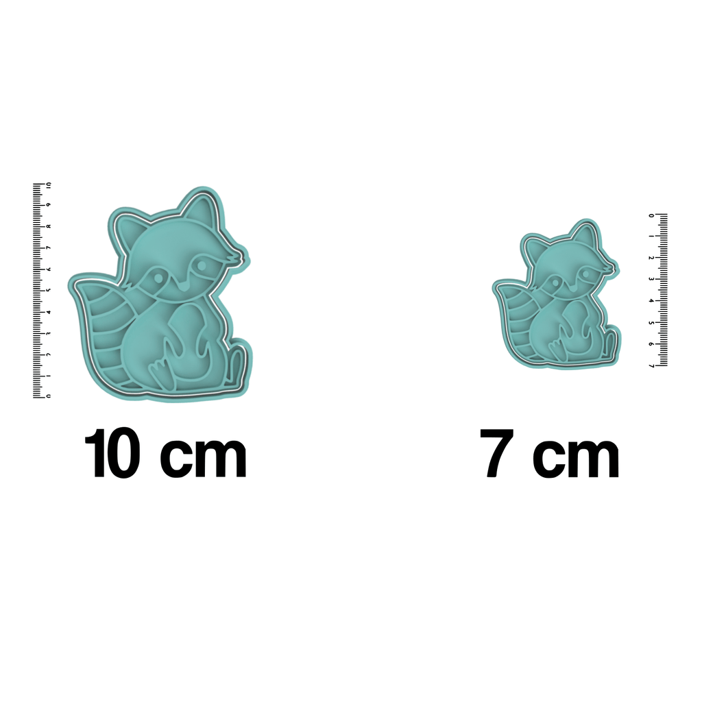 Forest Animals- Raccoon Cookie Cutter And Embosser Stamp