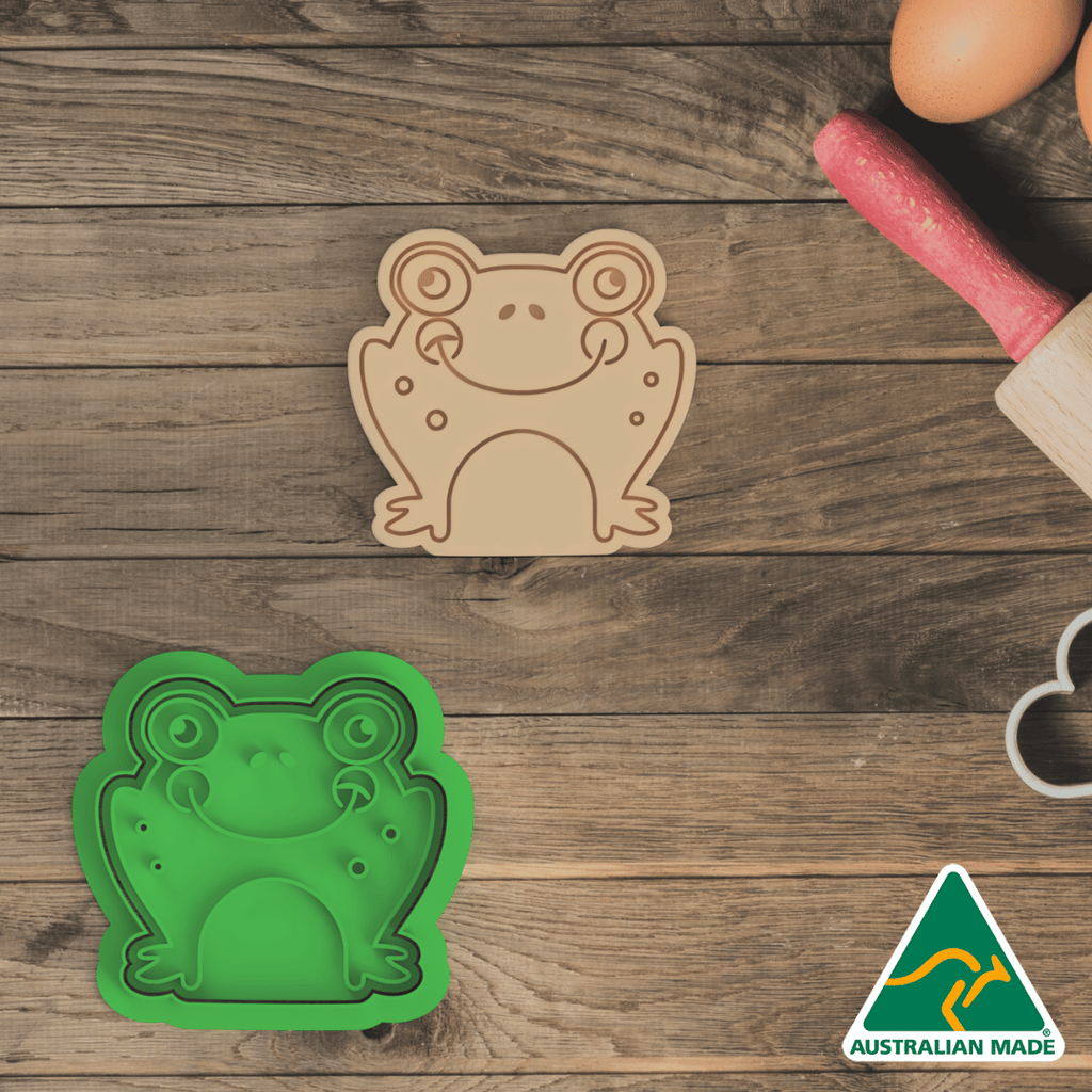 Frog Cookie Cutter and Embosser Stamp