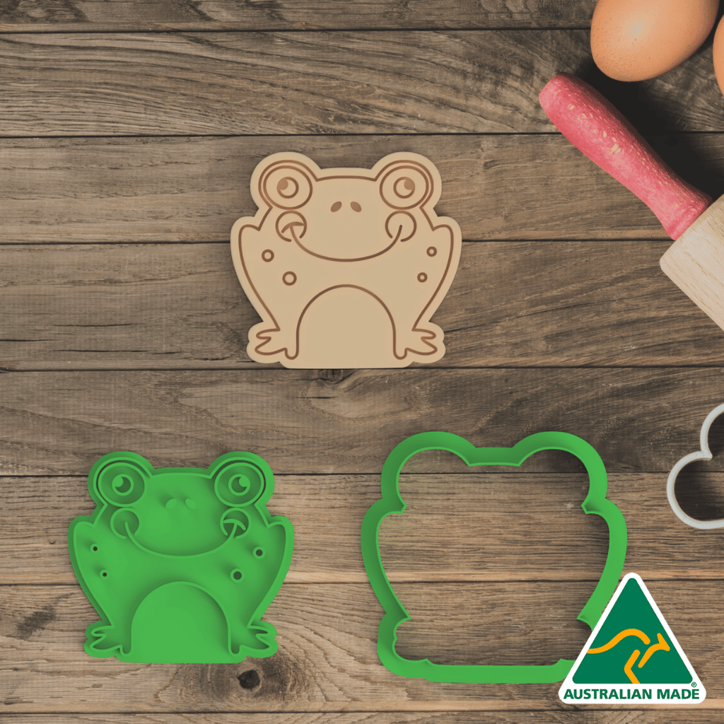 Frog Cookie Cutter and Embosser Stamp