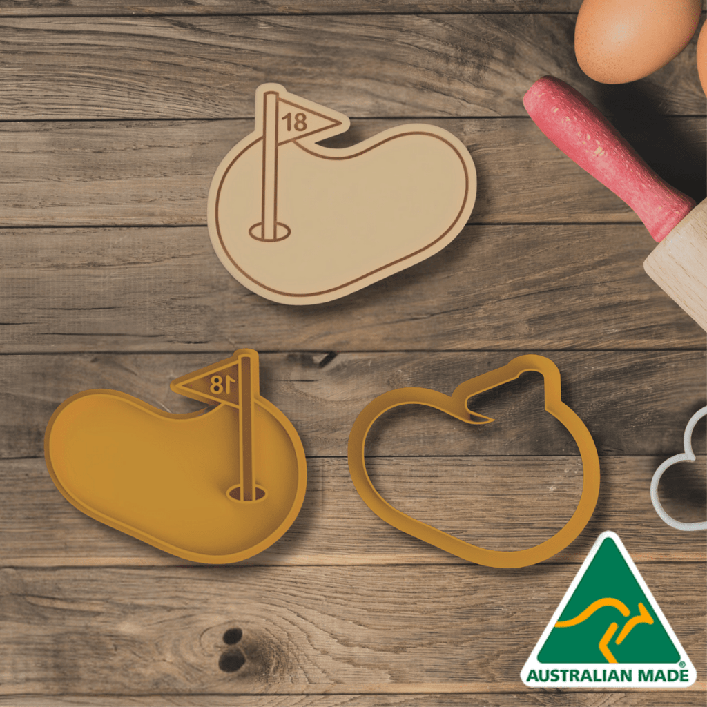 Australian Cookie Cutters Cookie Cutters Golf Course Cookie Cutter and Embosser Stamp