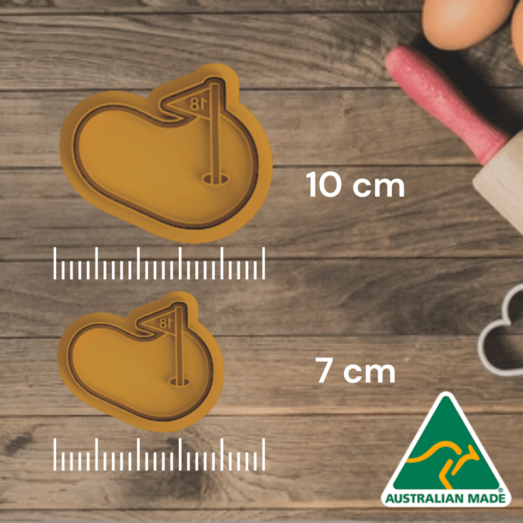 Australian Cookie Cutters Cookie Cutters Golf Course Cookie Cutter and Embosser Stamp