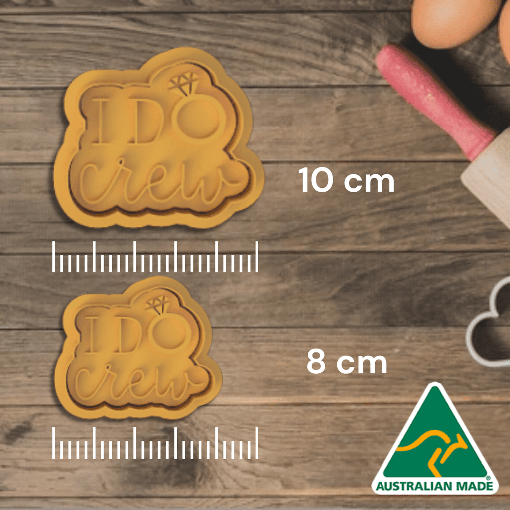 Australian Cookie Cutters Cookie Cutters I Do Crew Cookie Cutter and Embosser Stamp
