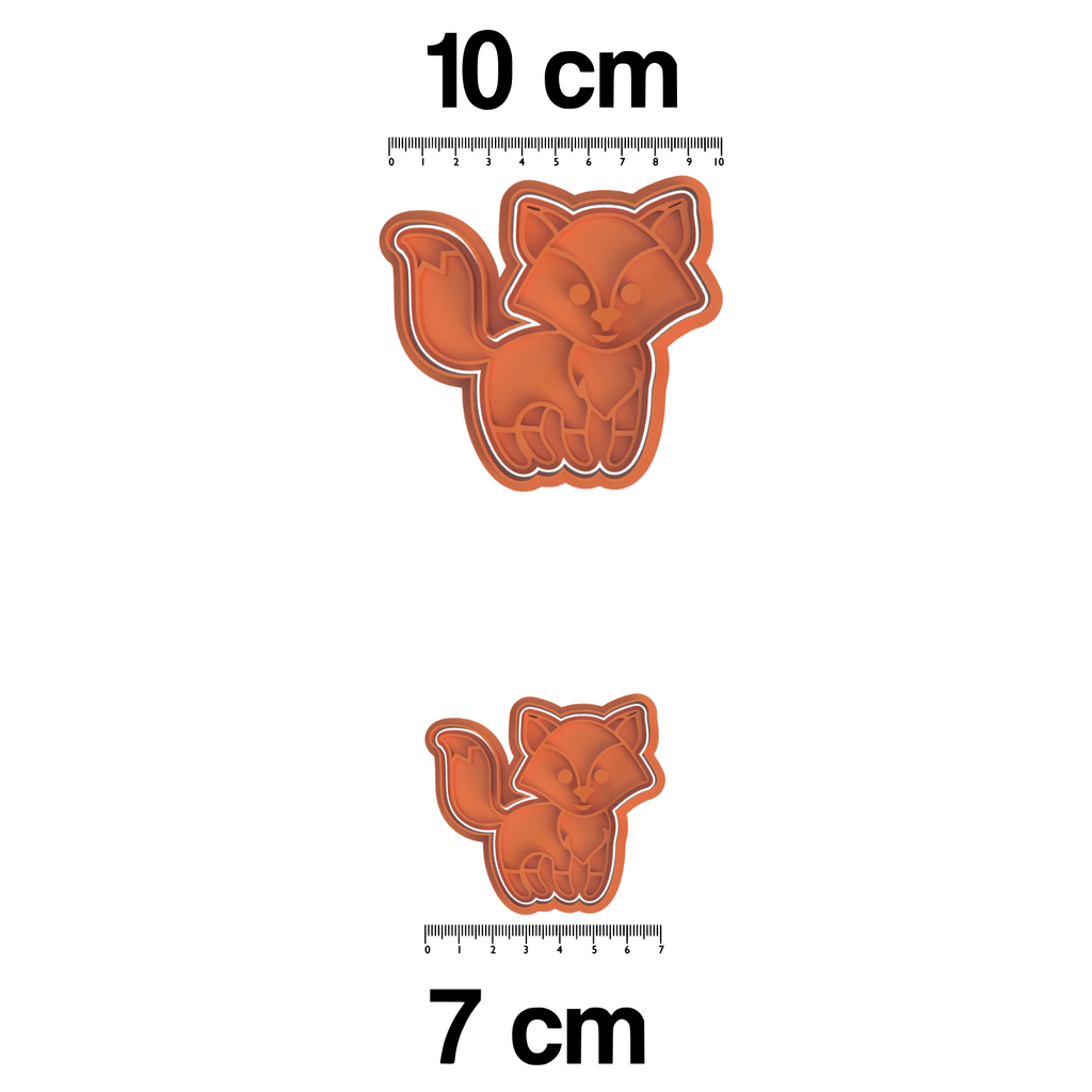 Jungle Animals- Fox Cookie Cutter And Embosser Stamp