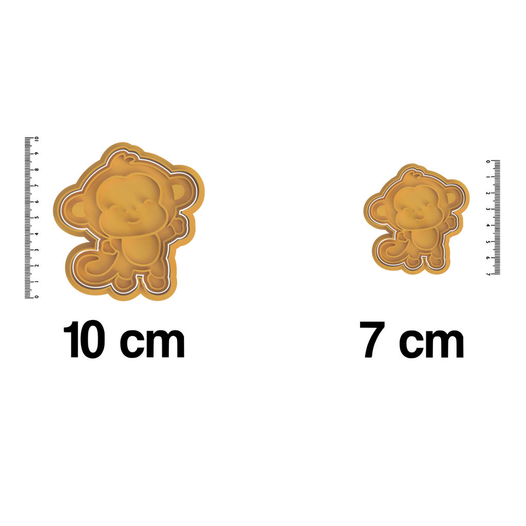 Jungle Animals- Monkey Cookie Cutter And Embosser Stamp