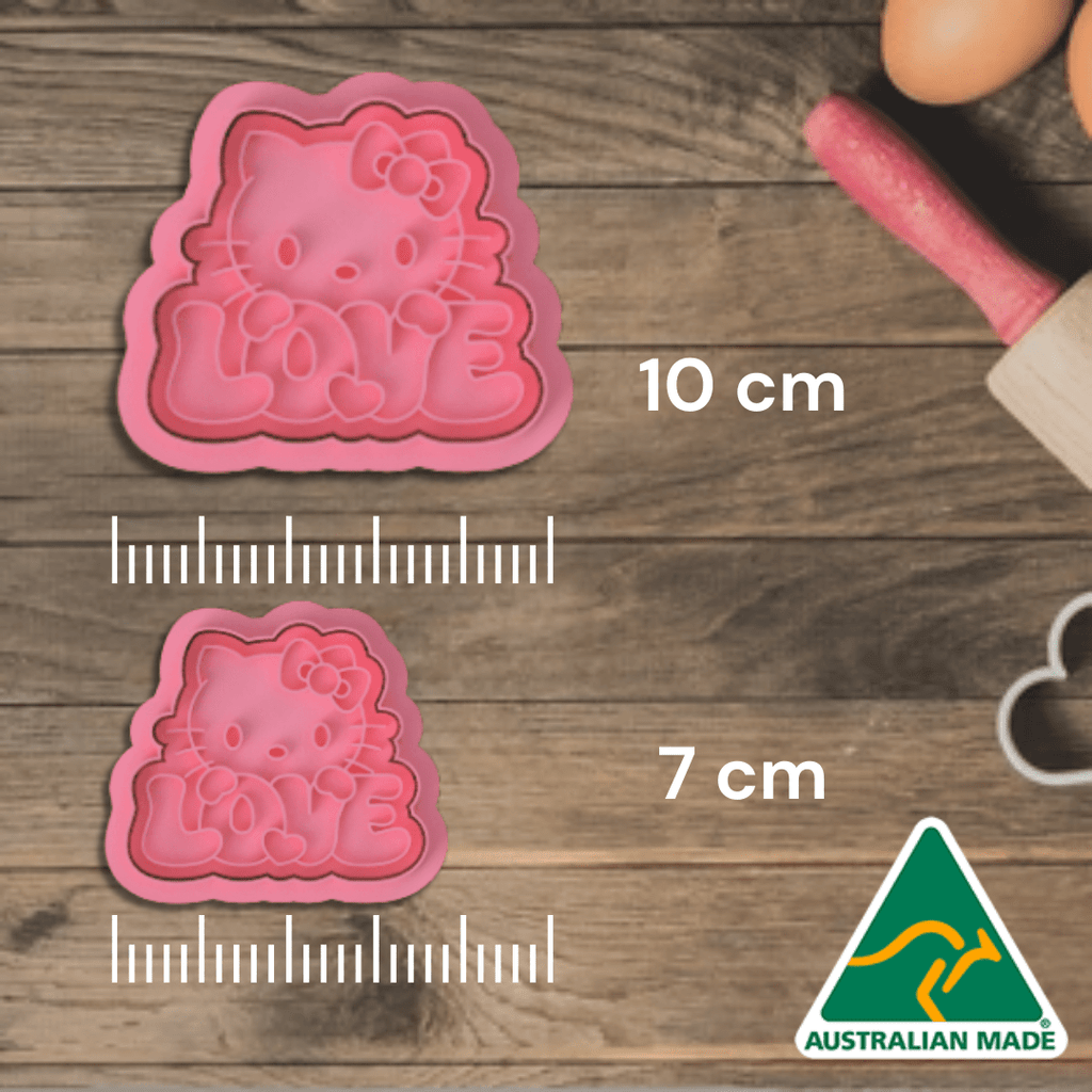 Australian Cookie Cutters Cookie Cutters Love Kitty Cookie Cutter and Embosser Stamp