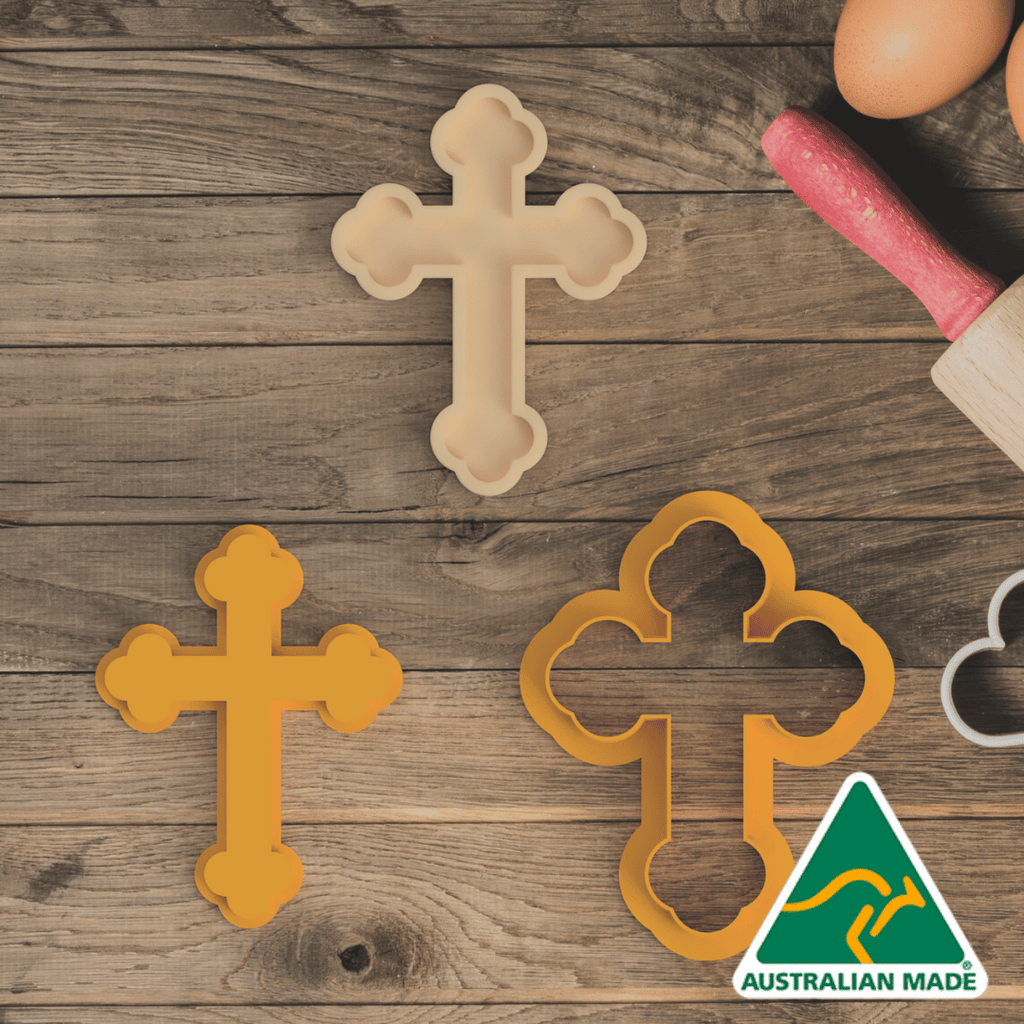 Australian Cookie Cutters Cookie Cutters Orthodox Cross Cookie Cutter and Embosser Stamp