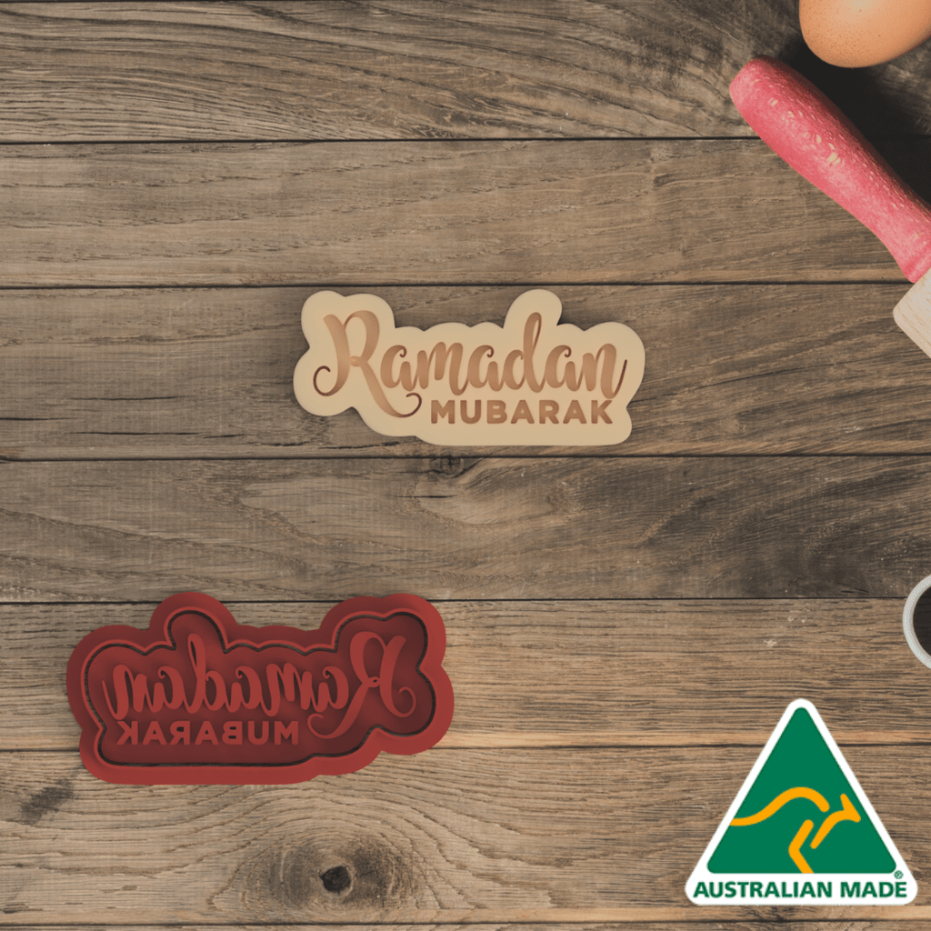 Ramadan Mubarak Cookie Cutter and Embosser Stamp