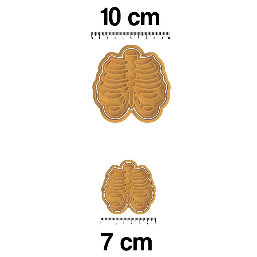 Ribcage Cookie Cutter and Embosser Stamp