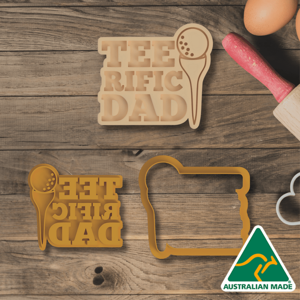 Australian Cookie Cutters Cookie Cutters Tee-Rific Dad Cookie Cutter and Embosser Stamp