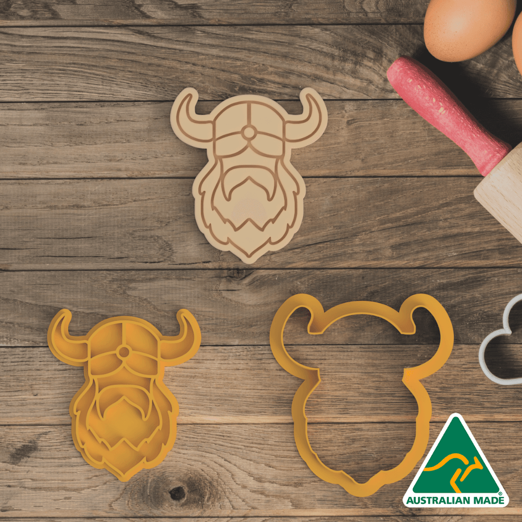 Viking Helmet Cookie Cutter and Embosser Stamp