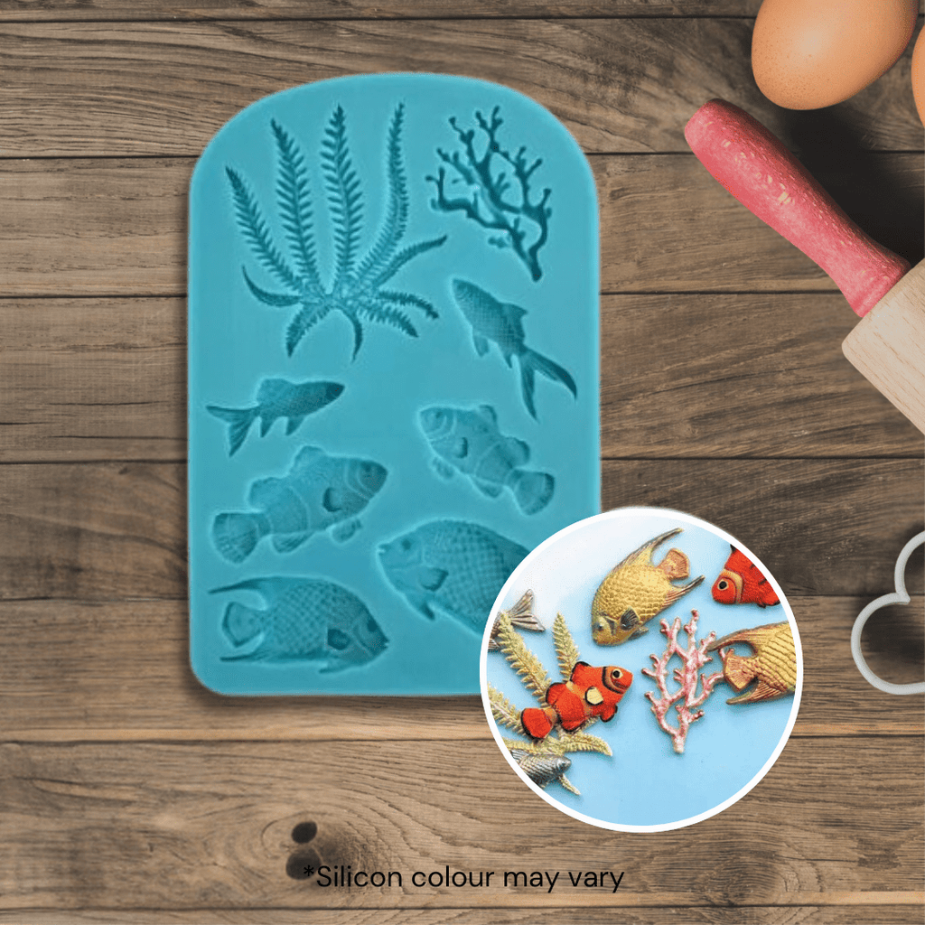 Assorted Fish And Seaweed Silicone Mould