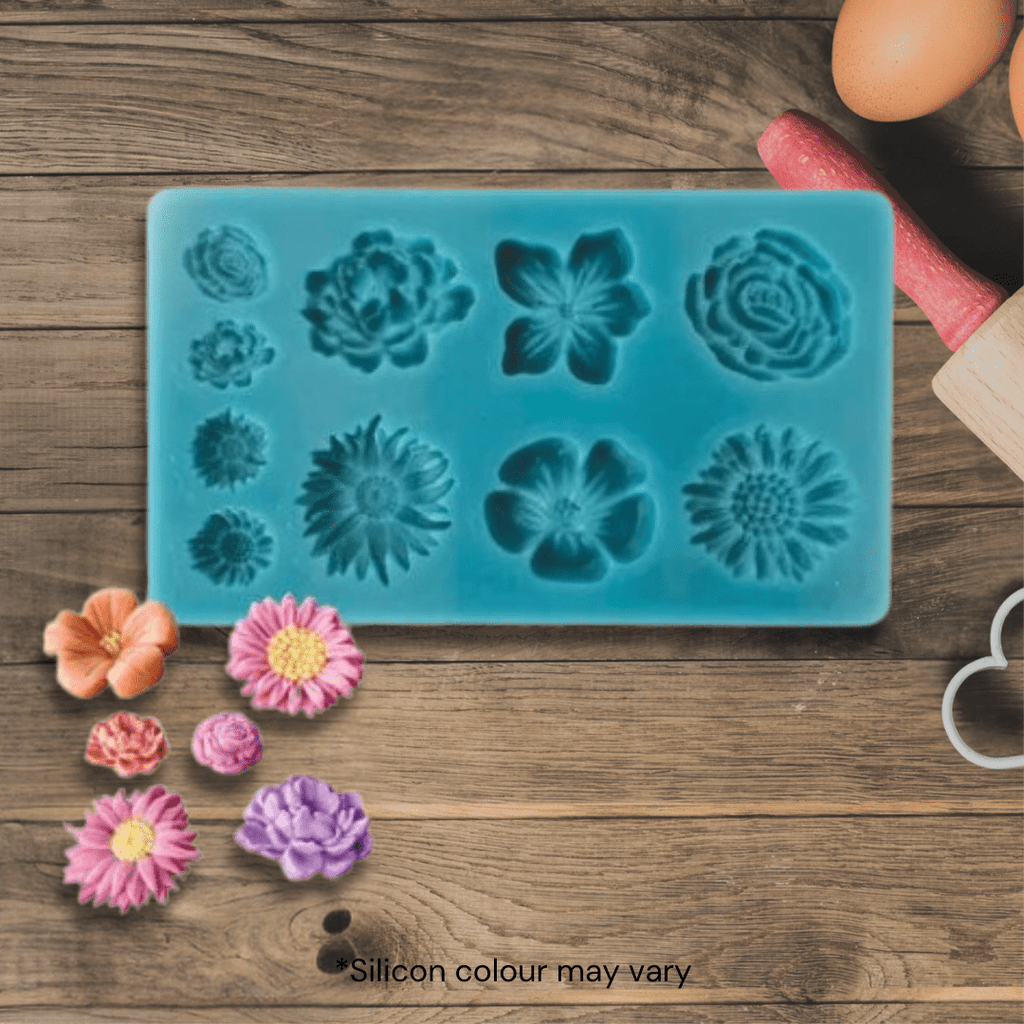 Assorted Flowers Silicone Mould