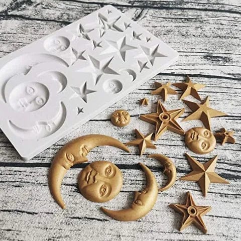 Assorted Moon & Stars Silicone Mould