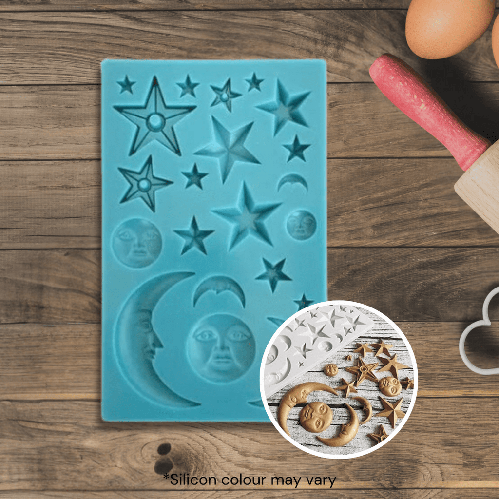 Assorted Moon & Stars Silicone Mould