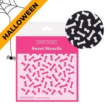 Sweet Sticks Cookie Stencil Sweet Sticks Scattered Bones Stencil