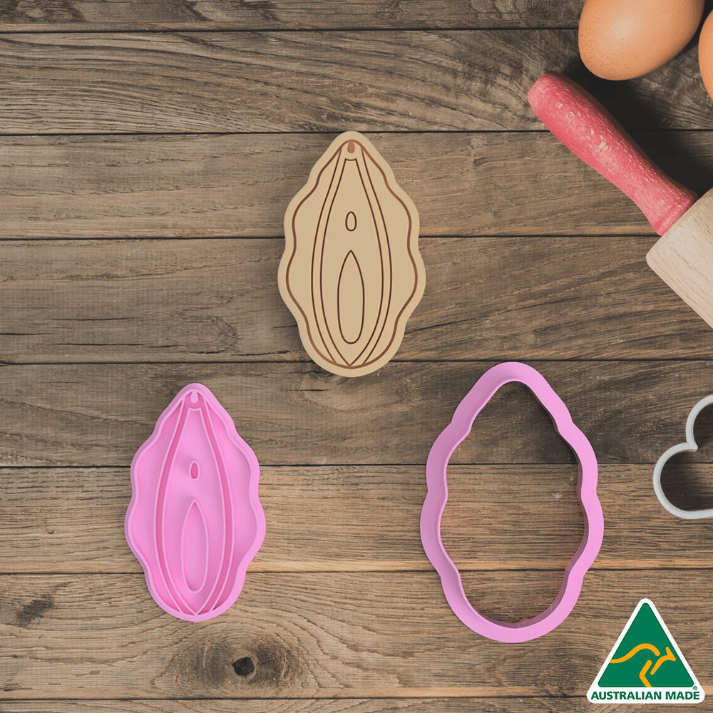 Australian Cookie Cutters Cookie Cutters Adult, Vulva Cookie Cutter/Embosser