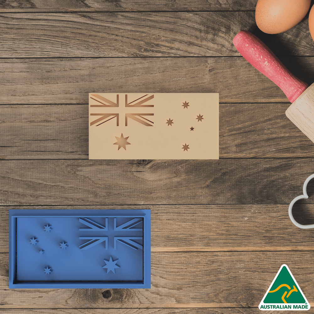 Australia Day- Australian Flag Cookie Cutter And Embosser Stamp