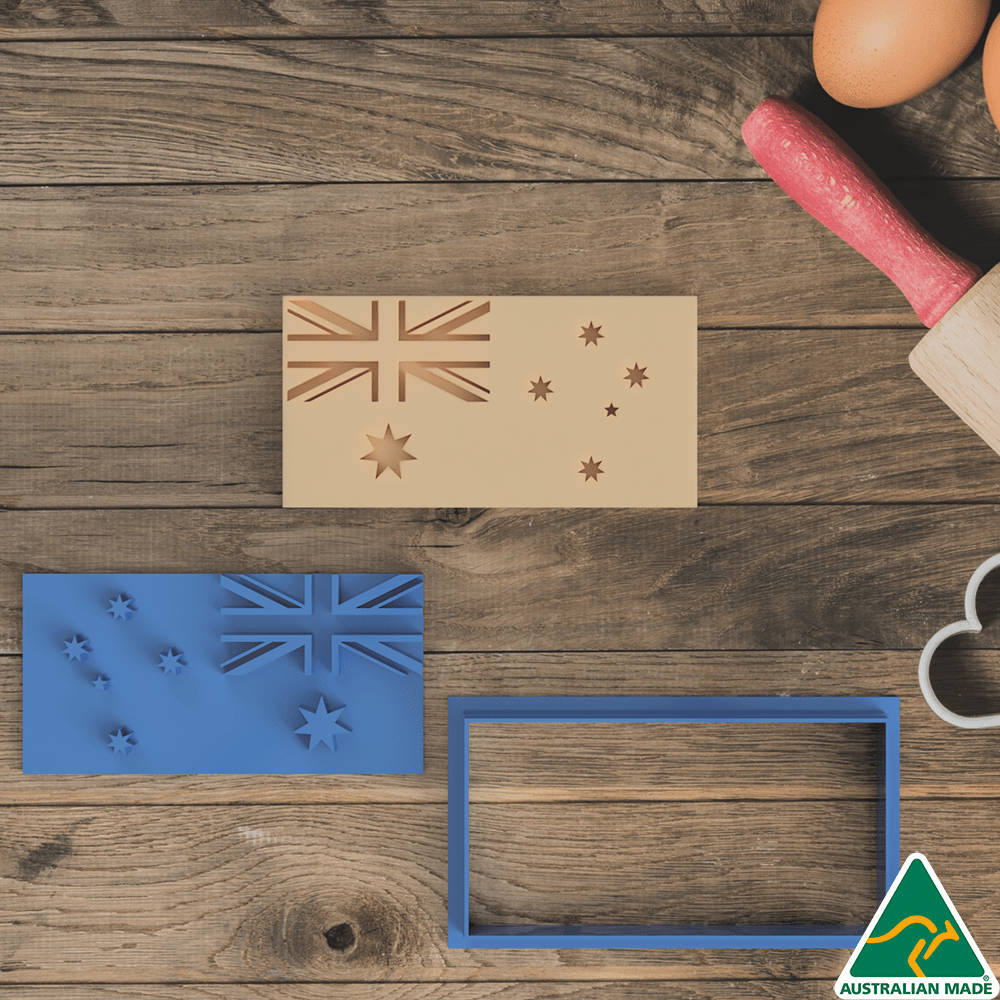 Australia Day- Australian Flag Cookie Cutter And Embosser Stamp