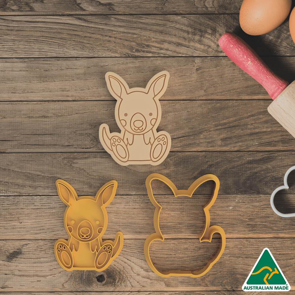 Australian Cookie Cutters Cookie Cutters Australia Day- Kangaroo Cookie Cutter And Embosser Stamp