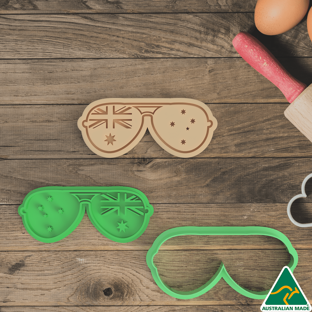 Australia Day- Sunglasses Cookie Cutter And Embosser Stamp