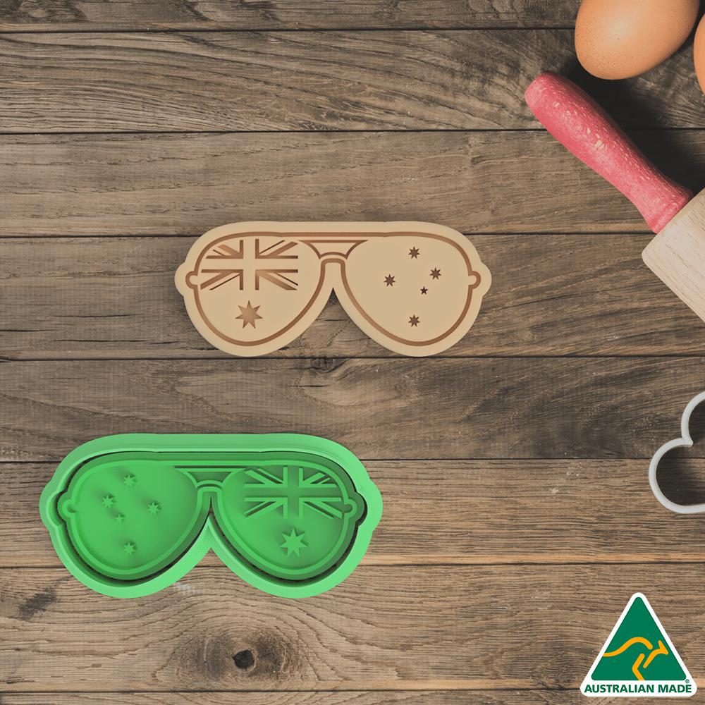 Australia Day- Sunglasses Cookie Cutter And Embosser Stamp