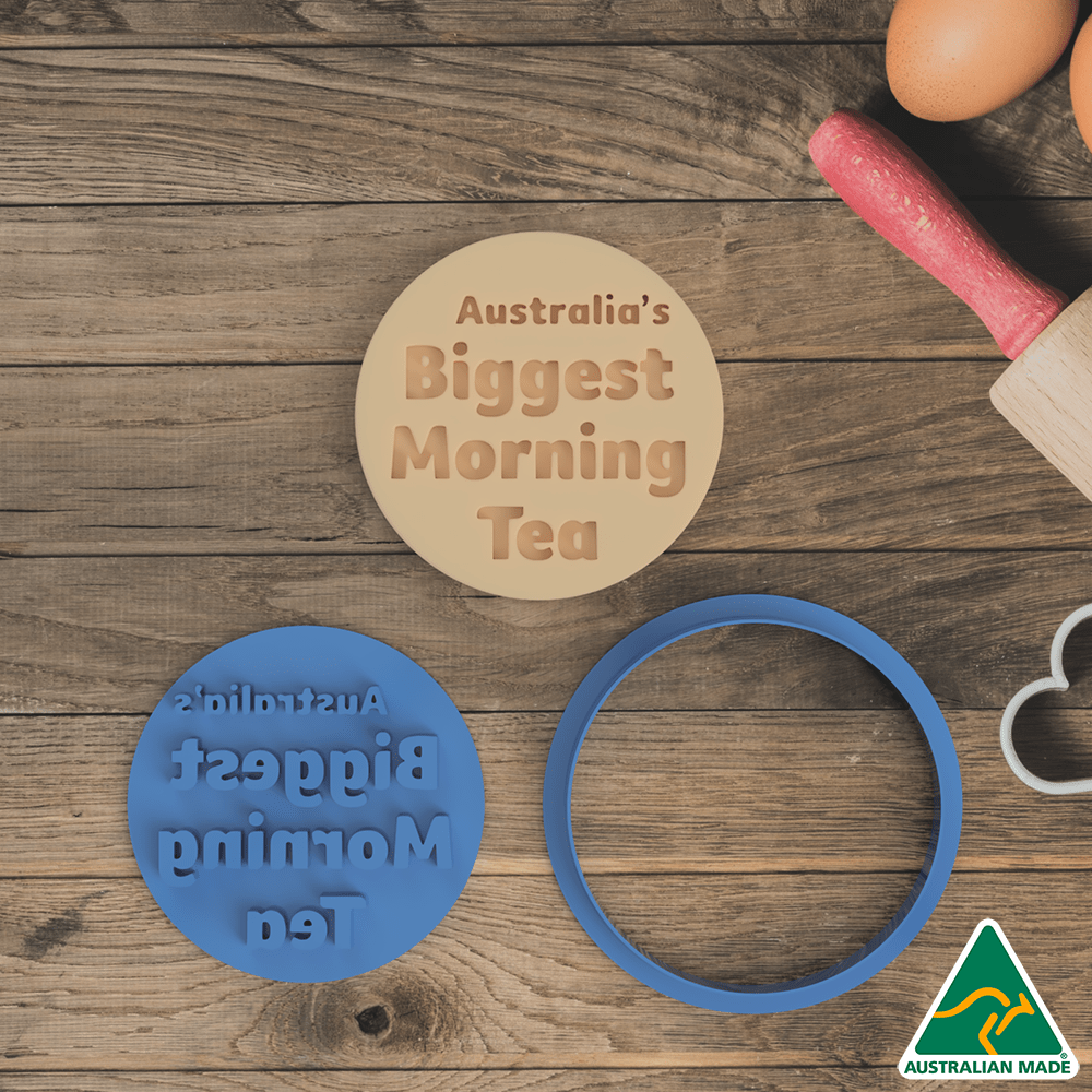 Australia's Biggest Morning Tea Cookie Cutter and Embosser Stamp