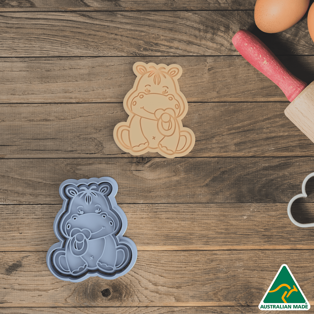 Baby Hippo Cookie Cutter and Embosser Stamp