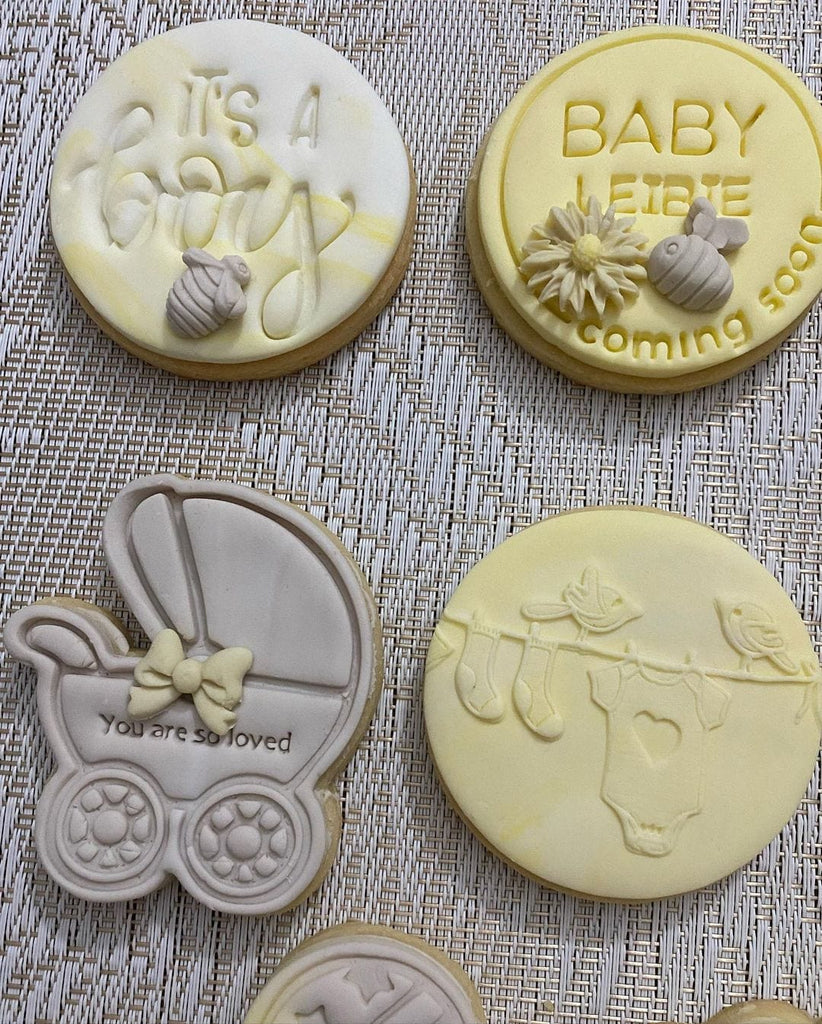 Baby Pram Cookie Cutter and Embosser stamp