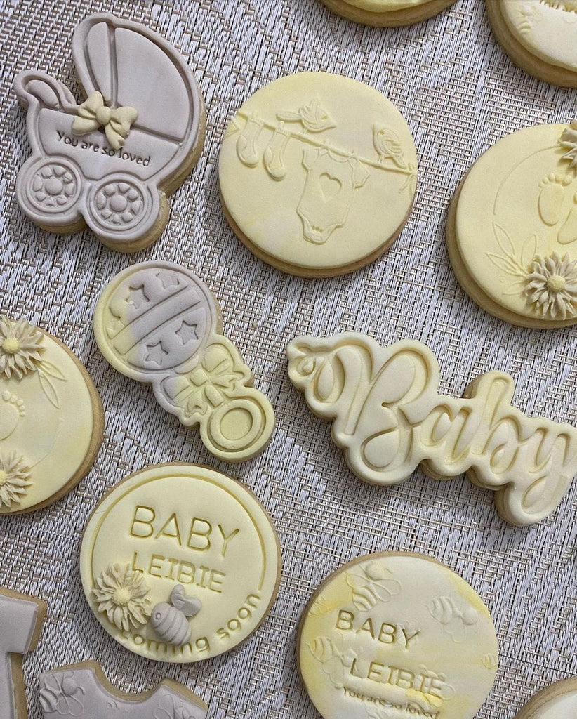 Baby Rattle Cookie Cutter and Embosser stamp