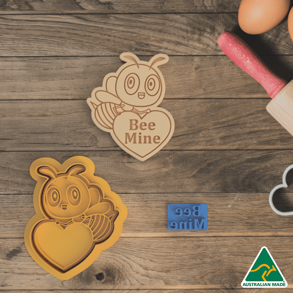 Bee Mine Cookie Cutter and Embosser Stamp