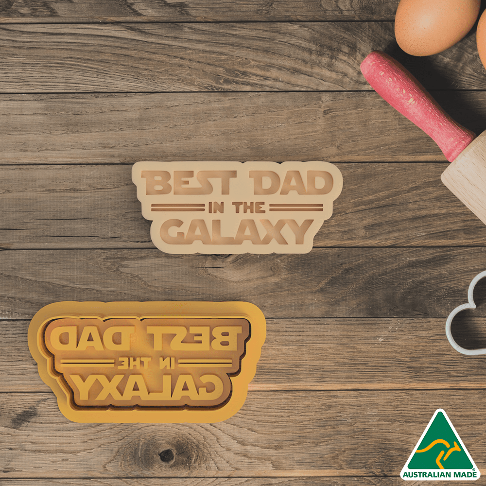 Best Dad in the Galaxy Cookie Cutter and Embosser Stamp