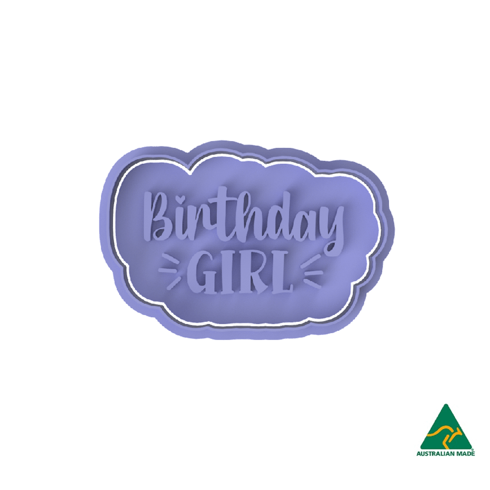 Birthday Girl - Cookie Cutter and Embosser Stamp