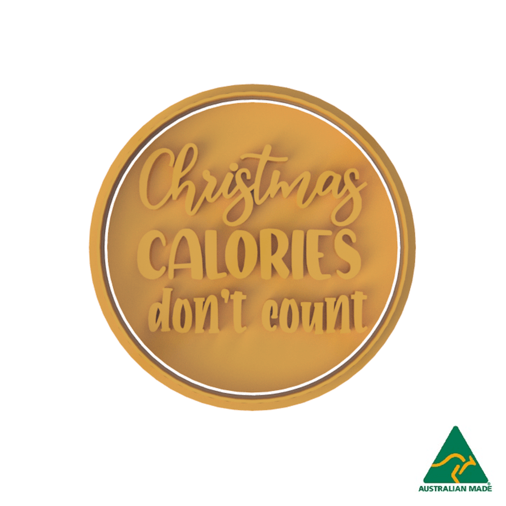 Christmas Calories Don't Count Cookie Cutter and Fondant Embosser