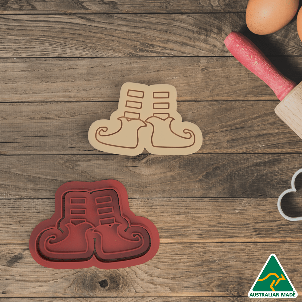 Christmas Elf Shoes Cookie Cutter and Embosser Stamp