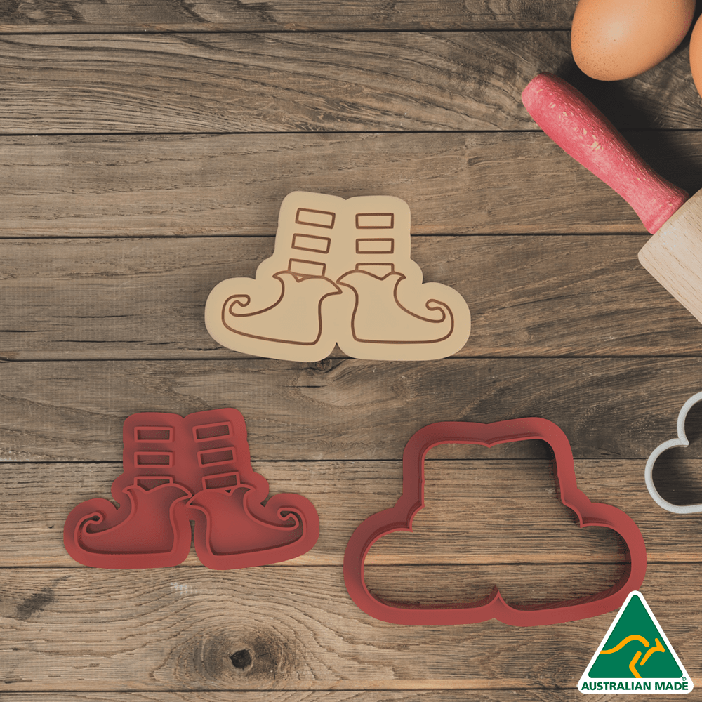 Christmas Elf Shoes Cookie Cutter and Embosser Stamp