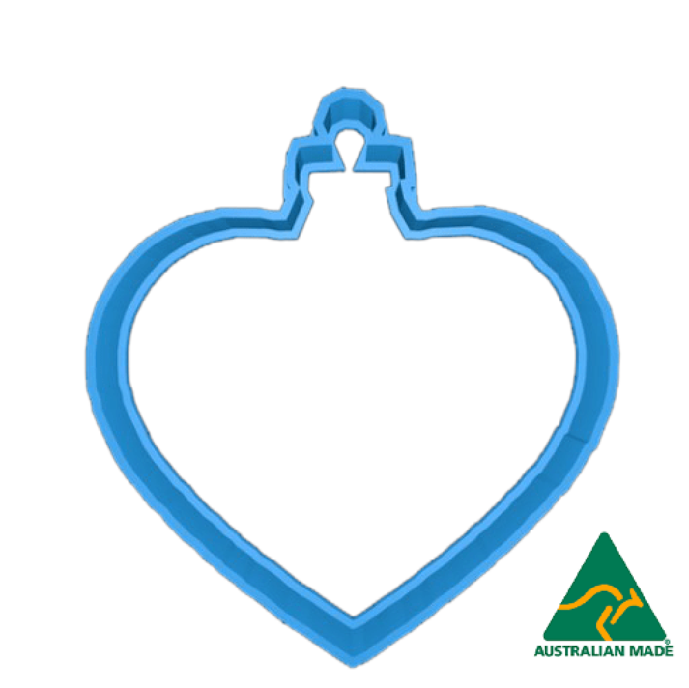 Christmas Ornament Heart Bauble Cookie Cutter (Design 3)