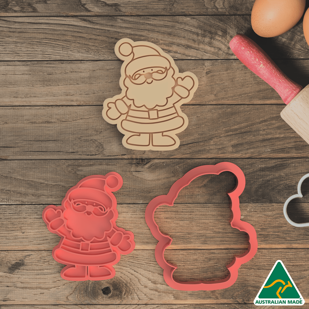 Australian Cookie Cutters Cookie Cutters Christmas Santa Cookie Cutter And Embosser Stamp