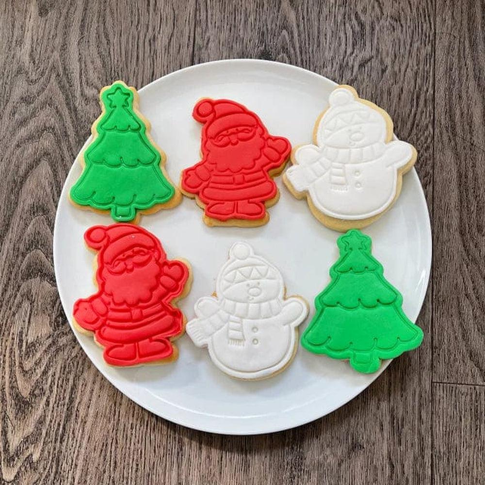 Christmas Santa Cookie Cutter And Embosser Stamp