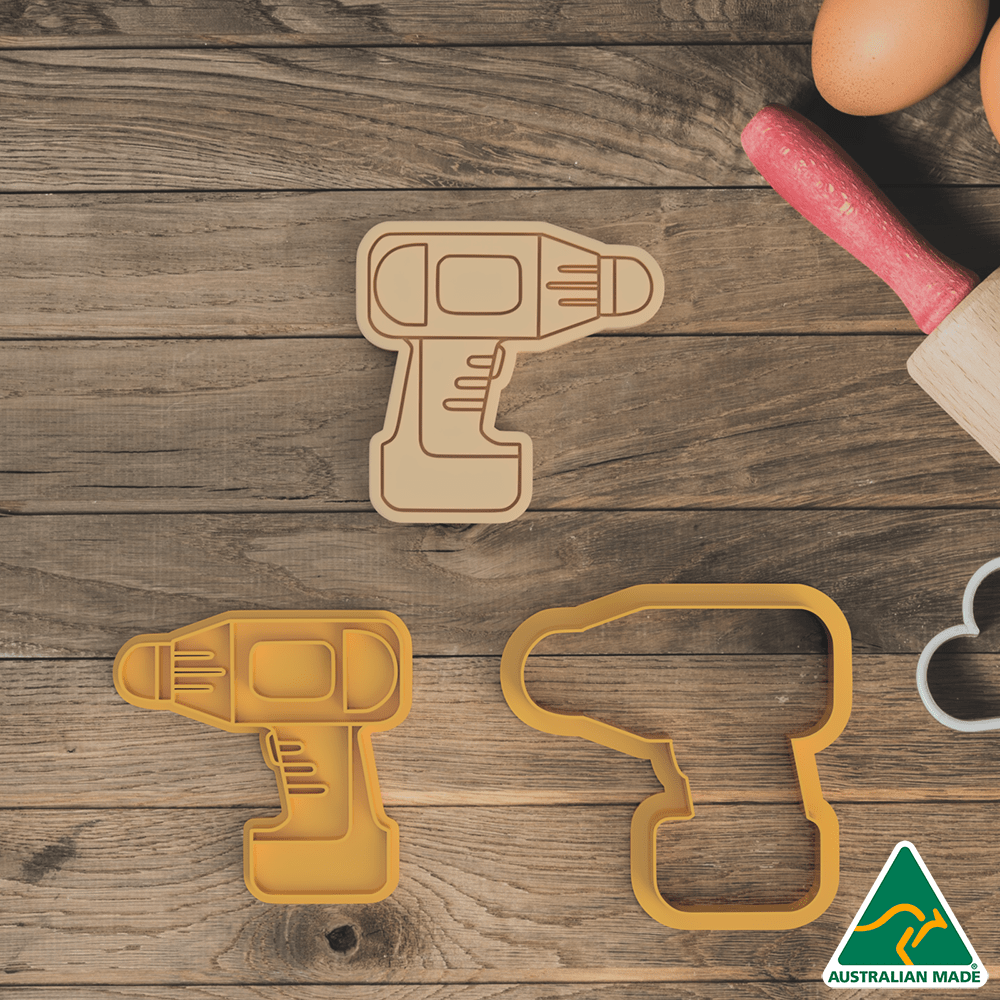 Construction Tool- Hand Drill Cookie Cutter And Embosser Stamp