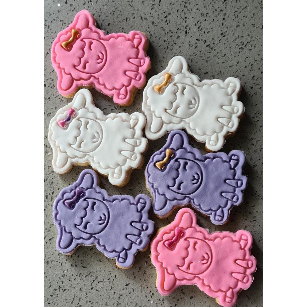 Cute Lamb Cookie Cutter and Embosser Stamp