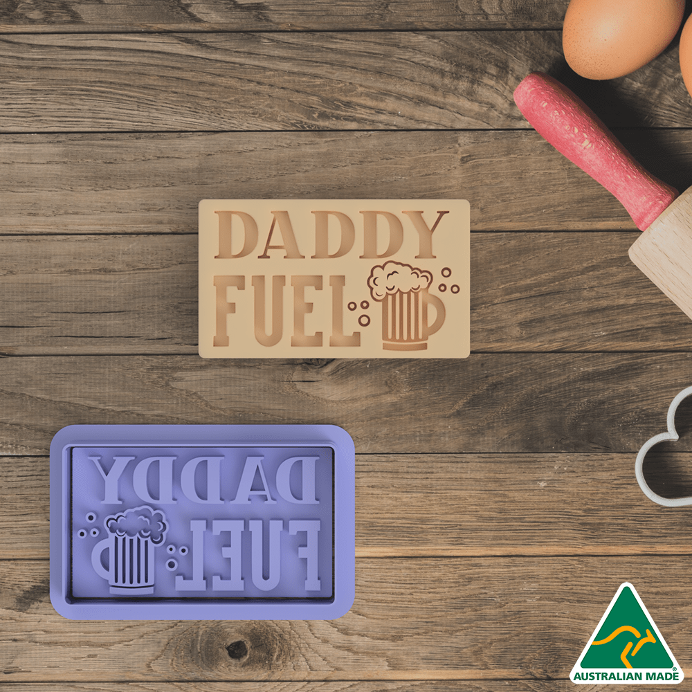 Daddy Fuel Cookie Cutter and Embosser Stamp